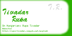 tivadar rupa business card